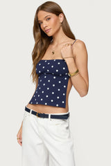 Jinx Polka Dot Open-Back Top