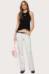 Romily Polka Dot Low Rise Jeans
