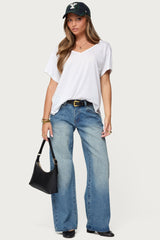 Sonora Oversized V Neck T Shirt