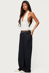Karah Belt Low Rise Jeans