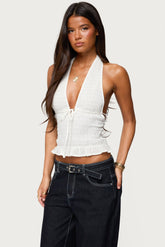 Larissa Scrunch Halter Top