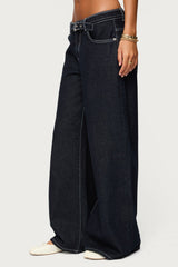Karah Belt Low Rise Jeans