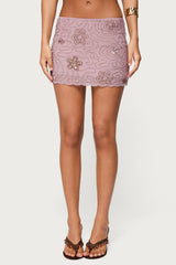 Astrid Beaded Mini Skirt