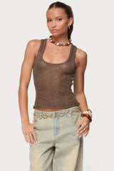 Eleora Sequin Knit Tank Top