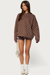 Chelsie Polka Dot Foldover Shorts