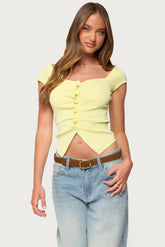 Lilibet Sweetheart Button Up Top