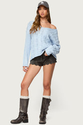 Zarina Studded Faux Suede Shorts
