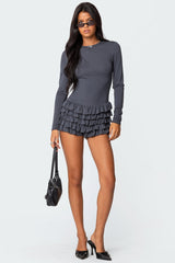 Lucile Long Sleeved Ruffle Romper