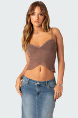 Crossover Mesh Tank Top