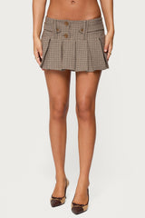 Lockette Plaid Pleated Mini Skort