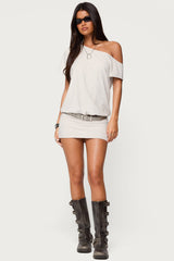 Dorie Off Shoulder Cut Out Mini Dress