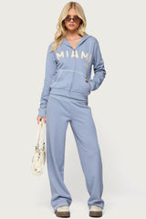 Miami Babe Zip Up Hoodie