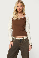 Ronie Contrast Raglan Top