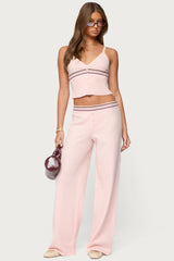 Miya Stripey Ribbed Knit Tank Top