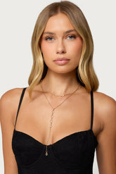 Stone Layered Cascading Necklace