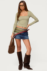 Mora Lace Trim Ribbed T Shirt