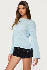 Drop Shoulder Light Knit Sweater