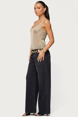 Ery Wide Leg Mid Rise Jeans