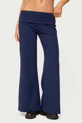 Petite Wide Leg Fold Over Pants