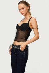 Mercy Sheer Mesh Bra Top