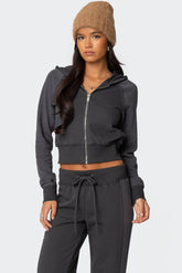 Chandler Waffle Zip Up Hoodie