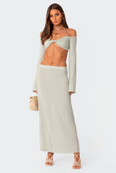 Celeste Low Rise Strap Maxi Skirt