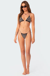 Shimmer Rhinestone String Bikini Bottom