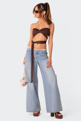 Wyatt Wrap Tie Bandeau Top