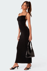 Clea Open Back Maxi Dress