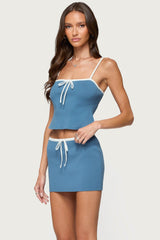 Pheobe Contrast Knit Tank Top