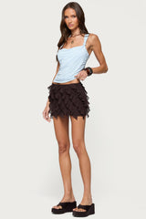 Liza Knotted Cowl Neck Top