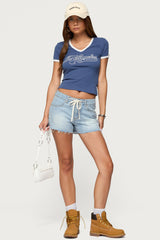 Milla Low Rise Denim Shorts