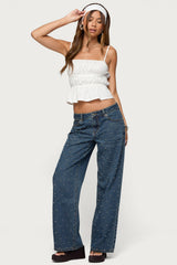 Esmay Studded Low Rise Jeans