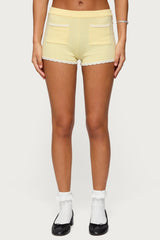 Leila Scalloped Knit Shorts