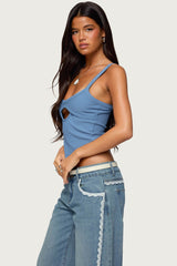 Karin Cut Out Ribbed Tank Top