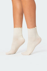 Frilled Hem Socks