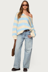 Tracie Striped Oversized Sweater