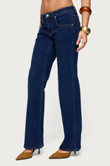 Jemima Contrast Stitch Low Rise Jeans