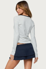 Brianna Striped Long Sleeve T Shirt