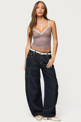 Bettie Contrast Gingham Tank Top