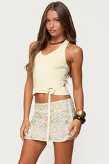 Kez Belted Knit Halter Top