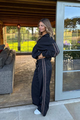 Kieran Stripey Nylon Track Jacket