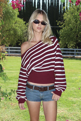 Mika Off Shoulder Oversized Sweater
