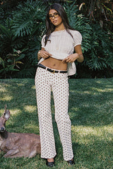 Romily Polka Dot Low Rise Jeans