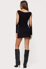 Billy Cutout Boat Neck Mini Dress