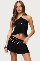Kayce Button Halter Top