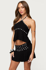 Kayce Button Halter Top