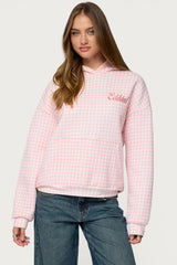 Edikted Gingham Oversized Hoodie