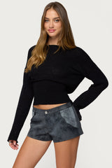 Tezi Boat Neck Light Knit Top