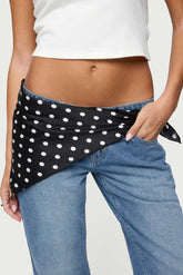Polka Dot Satin Effect Belt